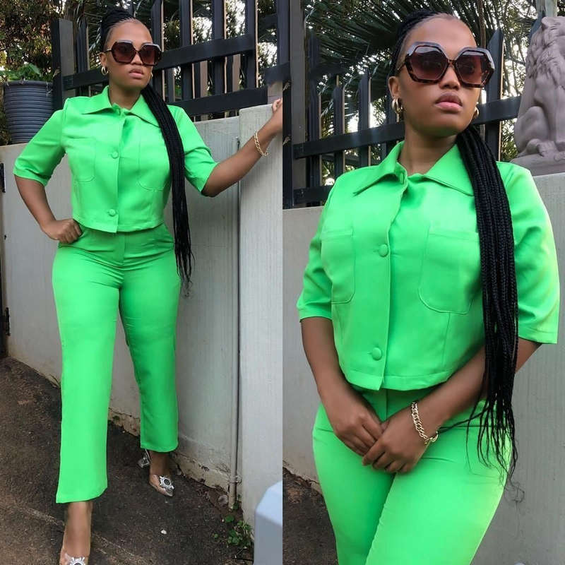 Three Quarter Sleeve Jacket & Pants Sets