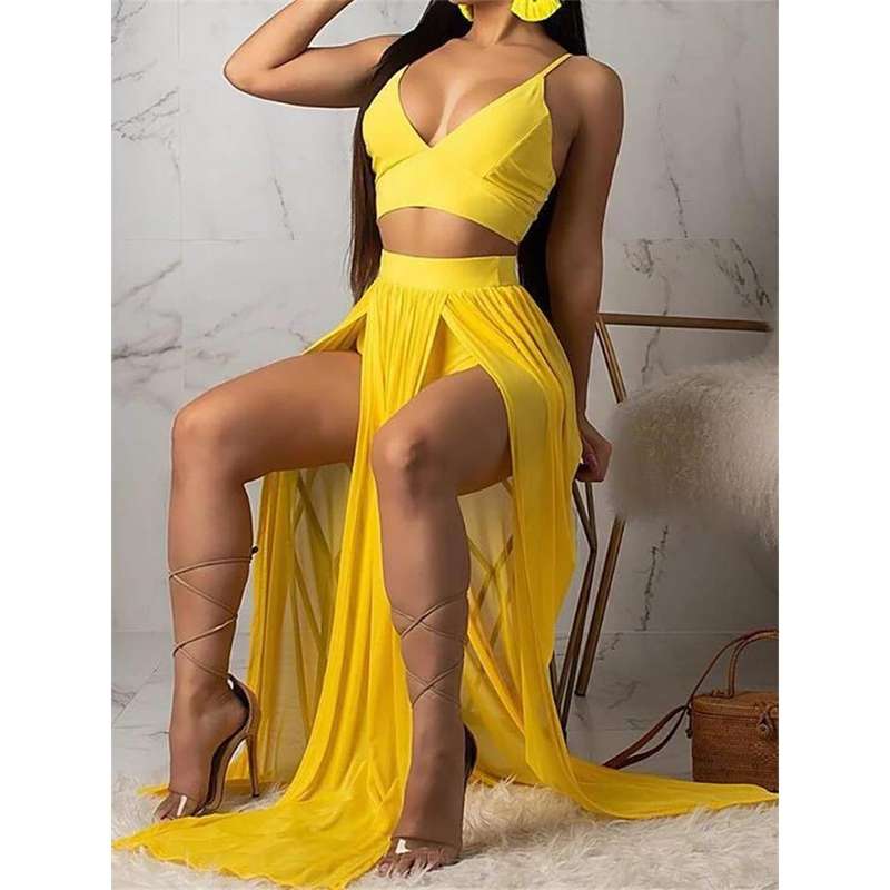 Side Slit Swimming Two Piece
