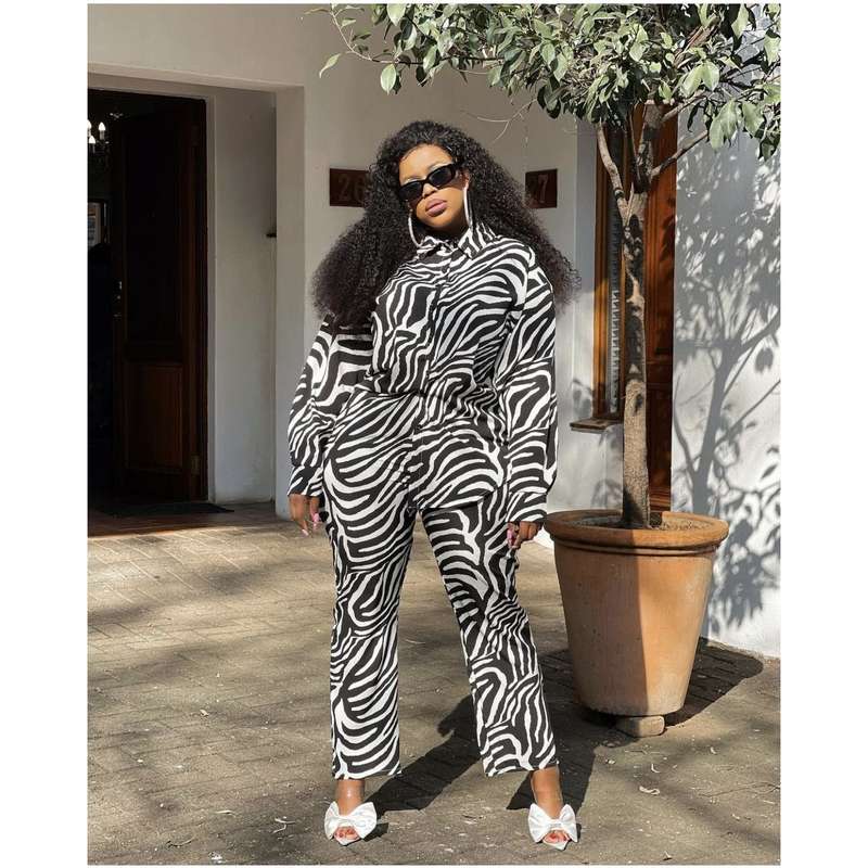 Zebra Print Casual Set