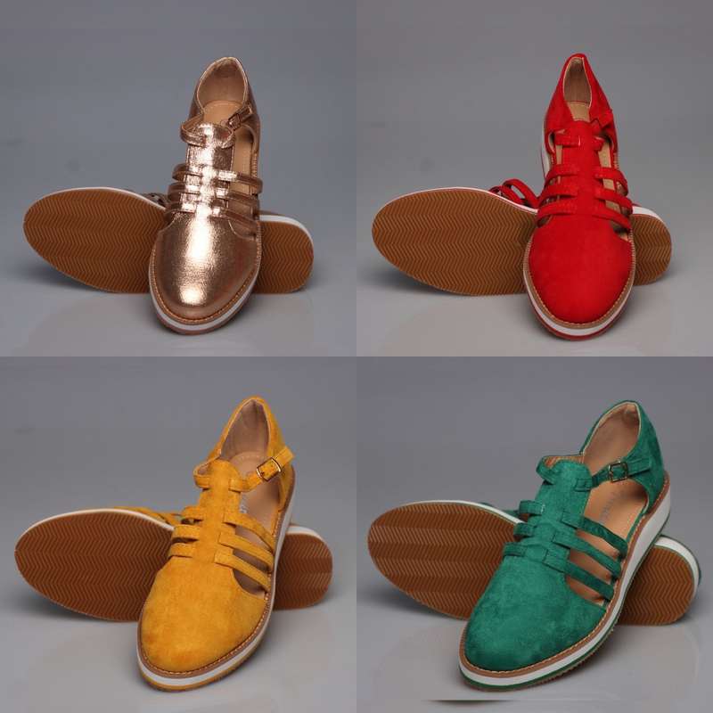 Loafer Hollow-out Shoes - RED / 4