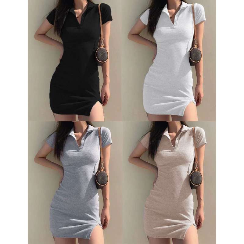 Short sleeve golf sexy mini dress