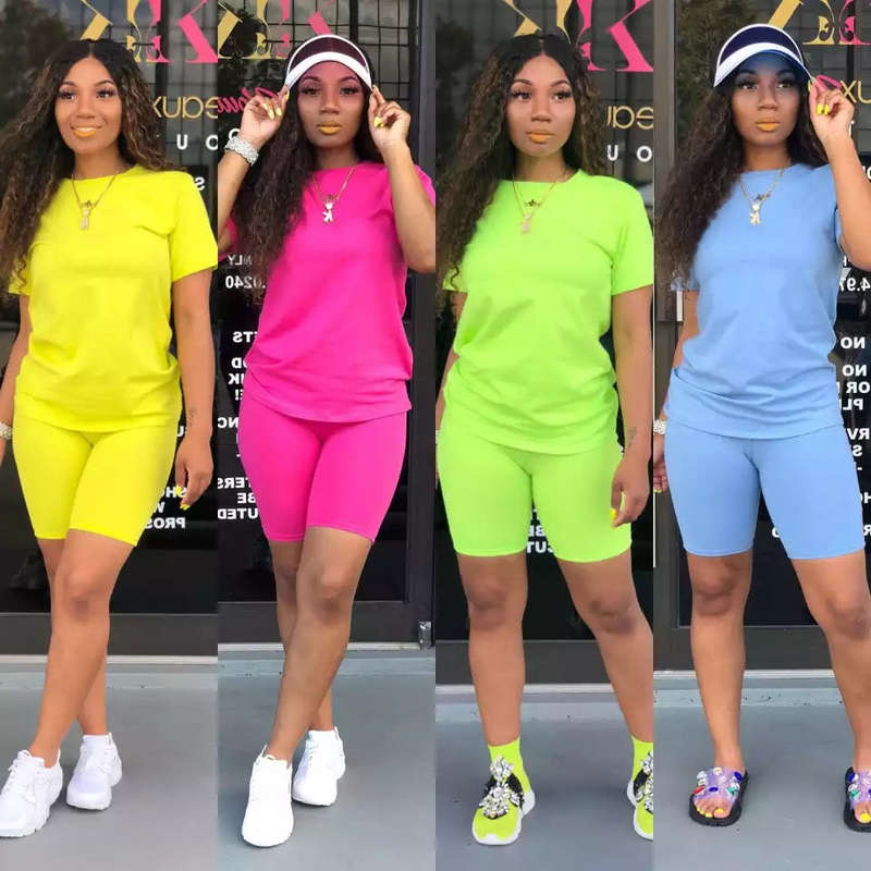 Short Sleeve T-shirt and Shorts 2 Pieces Set