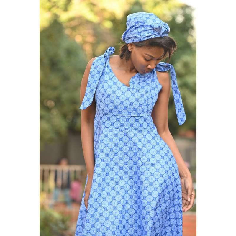 Sleeveless Ankara Dress