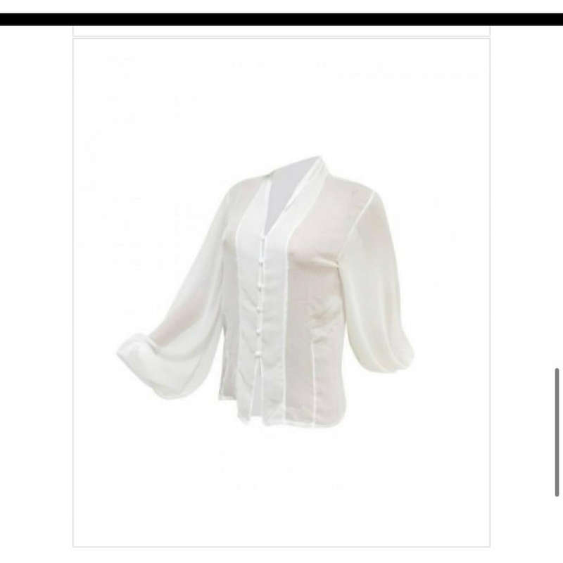 Sexy Lantern Sleeve See-through Chiffon Blouse