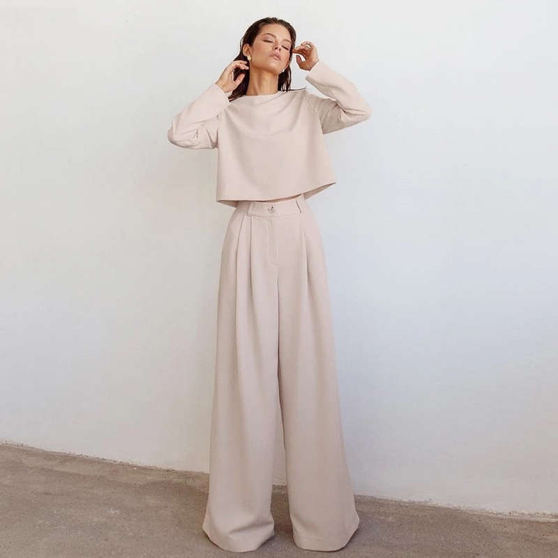 Palazzo Pants and Top Mujar Set