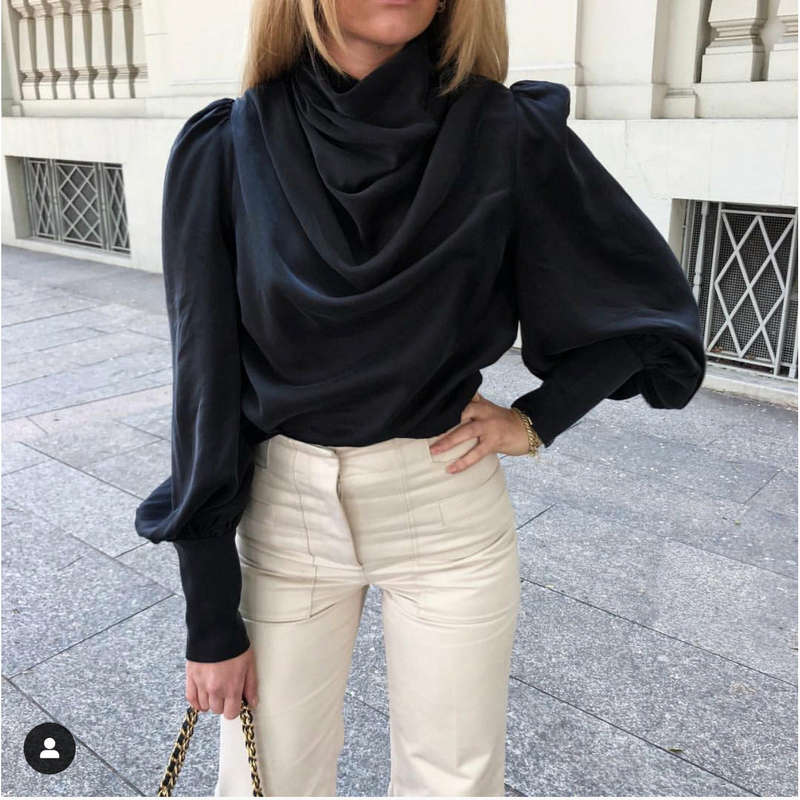 Puff Shoulder Long sleeve Blous
