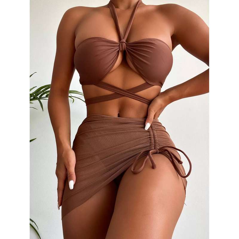 Halter Bandage Women's Swimsuit