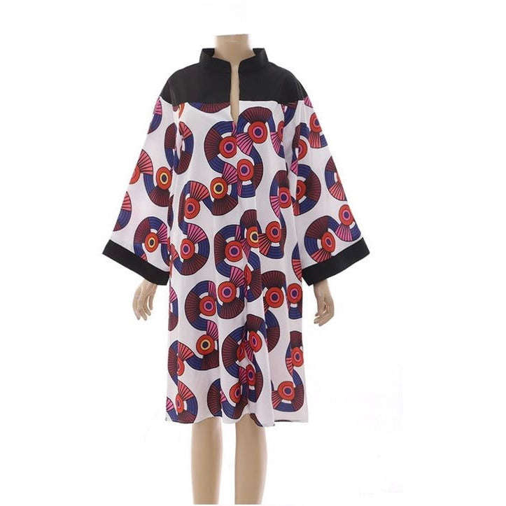 Print Bubble Plus-Size Dress