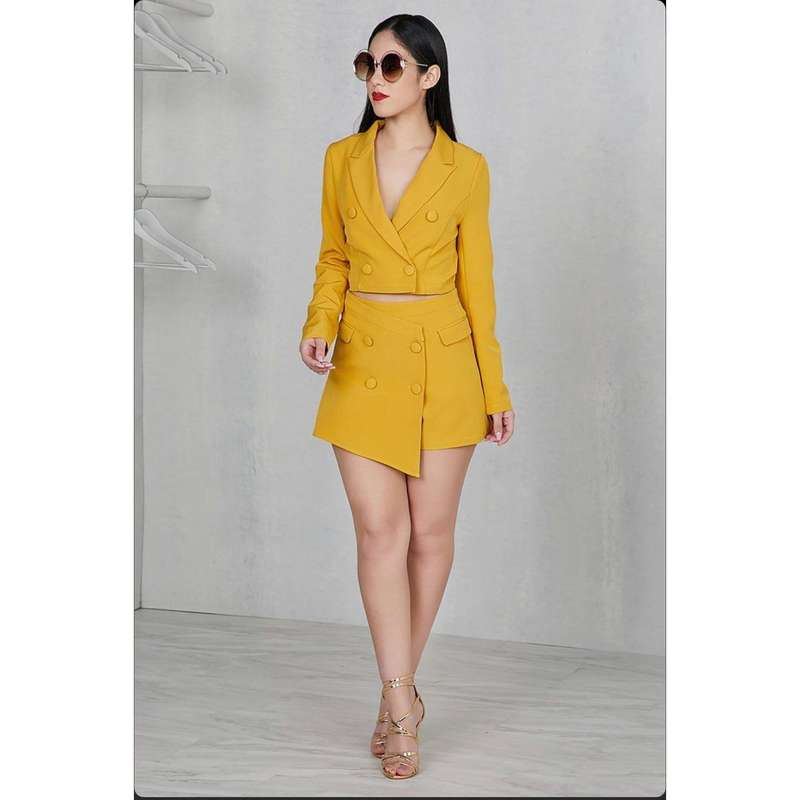 Mini Skirt and Blazer Formal Set