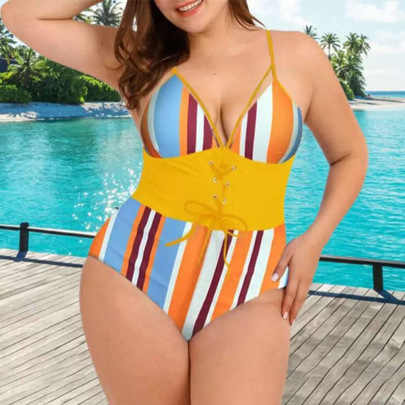 Flower Printing Corder Swimwear