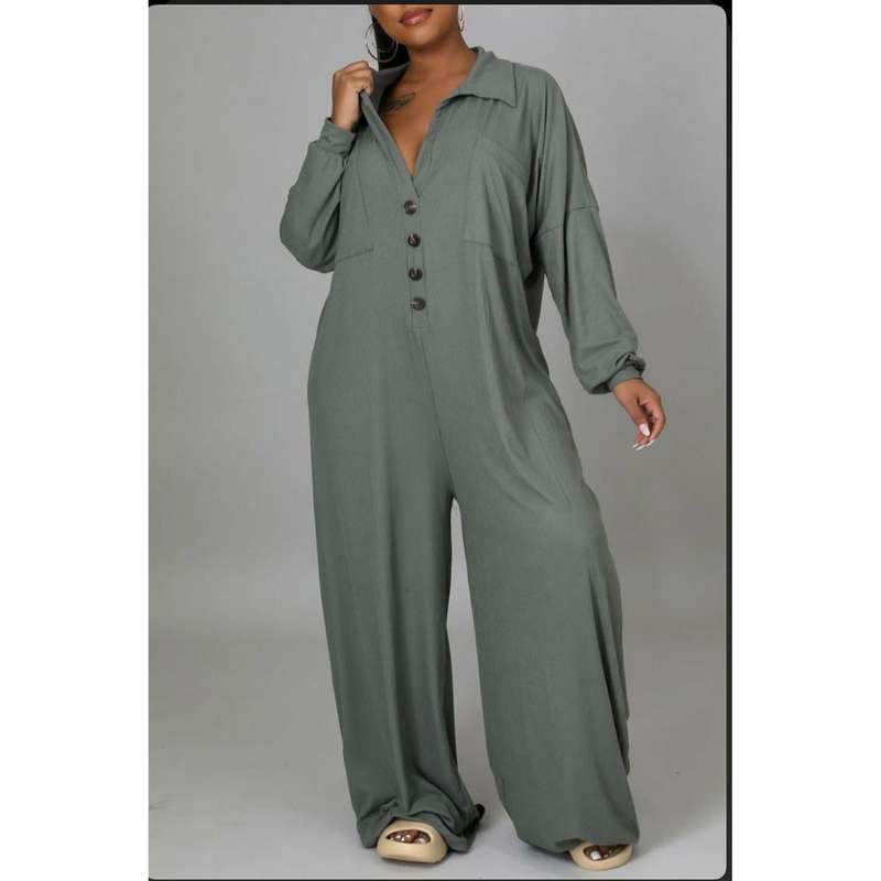 Long Sleeve Harem Jumpsuit