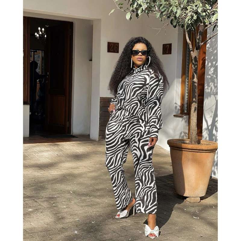 Zebra Print Casual Set