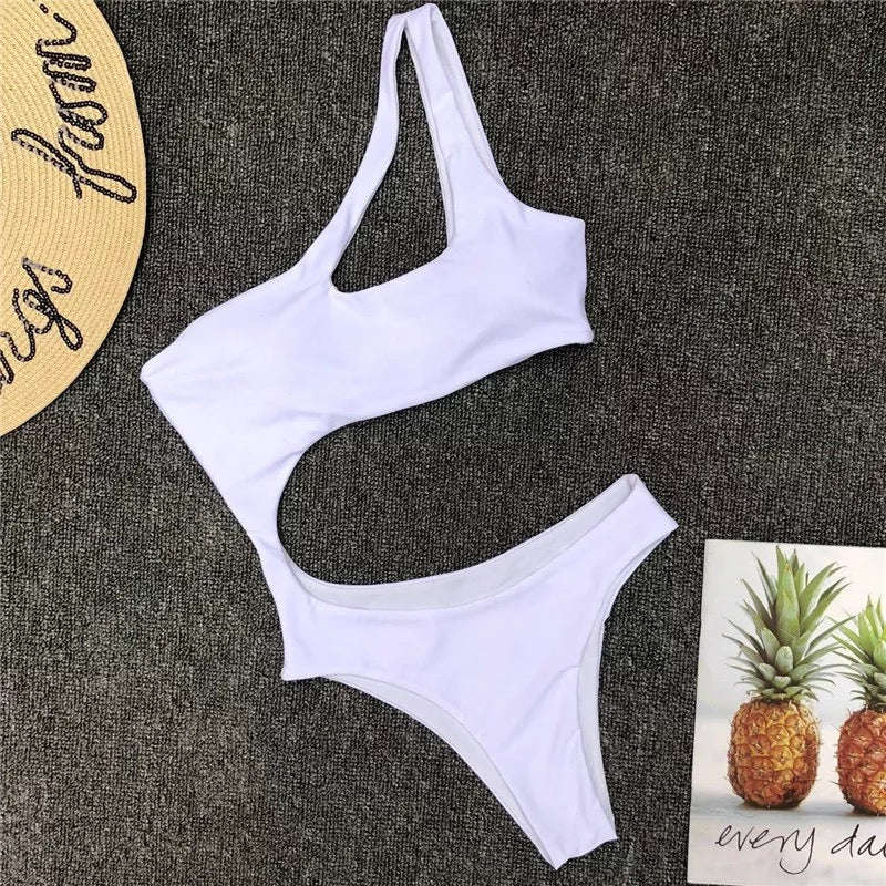 One Shoulder Sexy One Piece Bikini