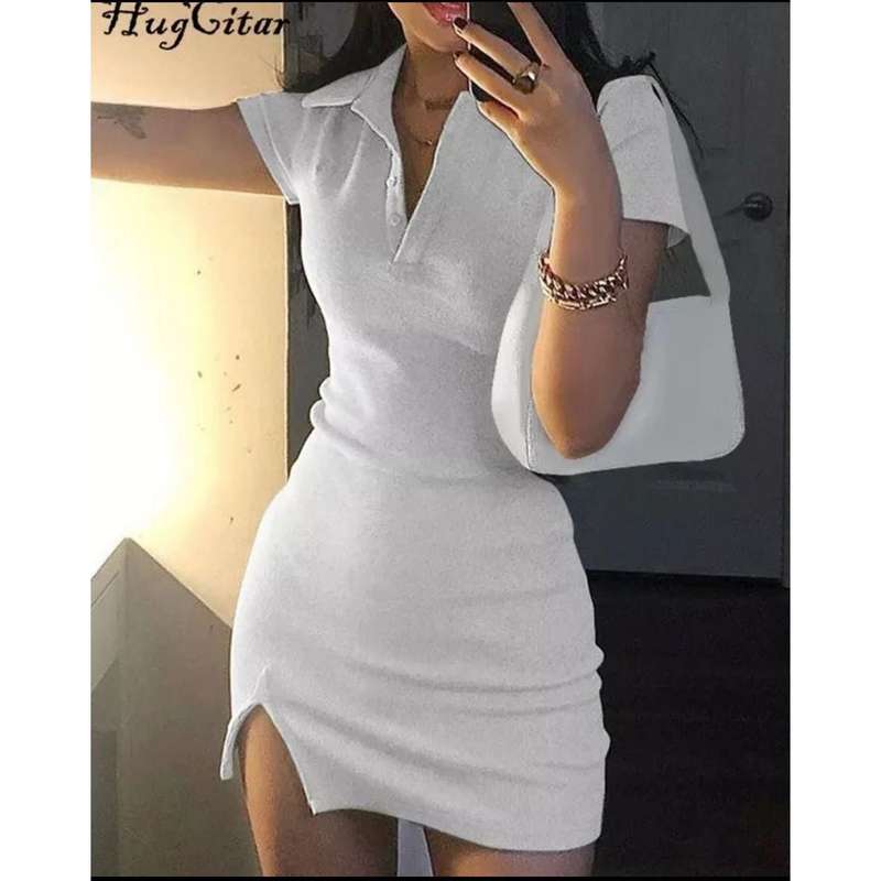 Short sleeve golf sexy mini dress