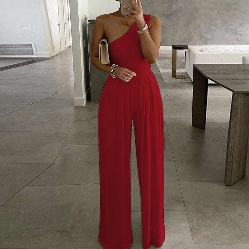 Wide Leg Pants and one Hand Bodysuit Set