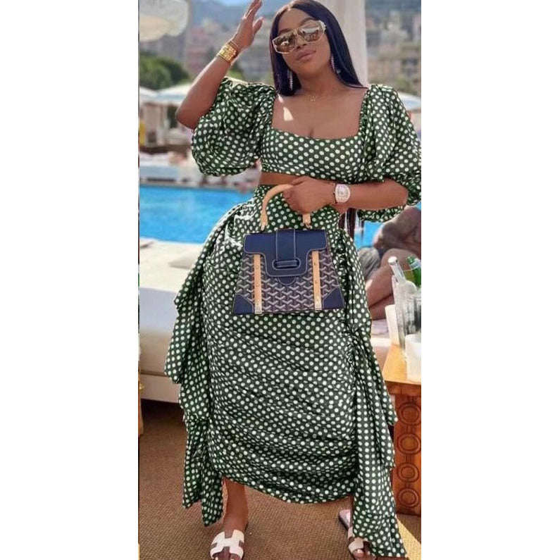 Polka Dot Skirt and Top Set