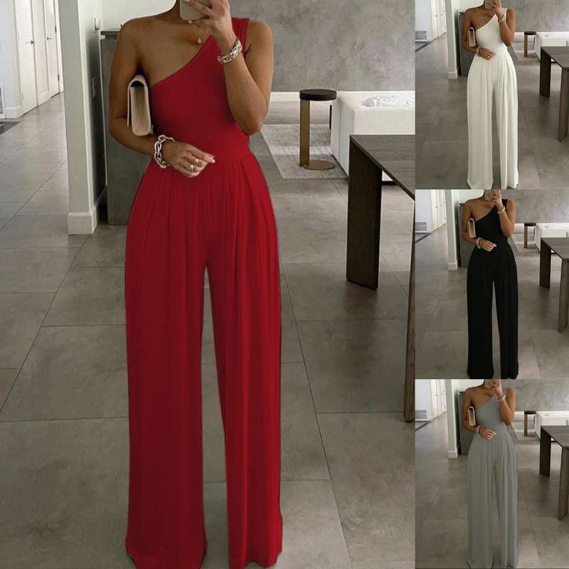Wide Leg Pants and one Hand Bodysuit Set
