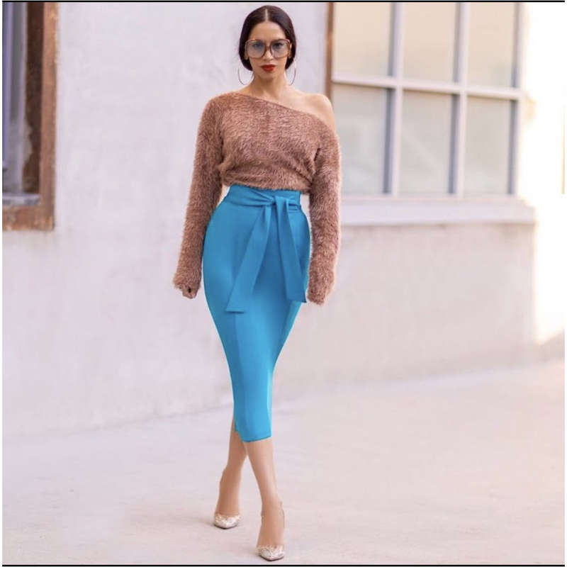 High Waisted Pencil Skirt