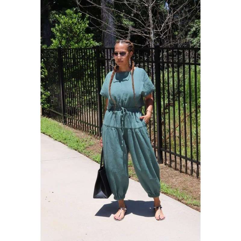 Shelly Back open overall jumpsuit 