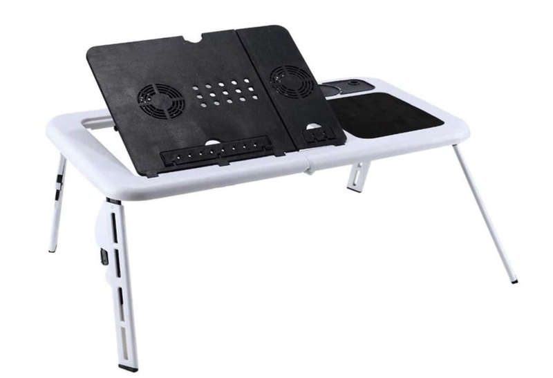 Laptop Desk Foldable Table e-Table Bed USB Cooling Fans Stand TV Tray