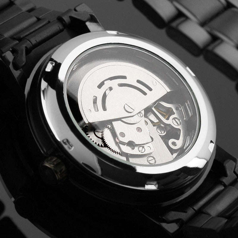 Men's Skeleton WristWatch Stainless steel Antique Steampunk Casual Automatic Skeleton