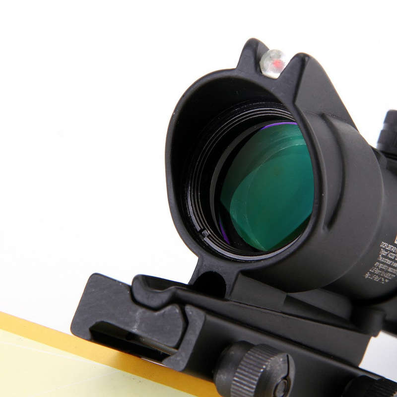 ACOG 4X32 Fiber Source Red Illuminated Scope black color Tactical Hunting Riflescope