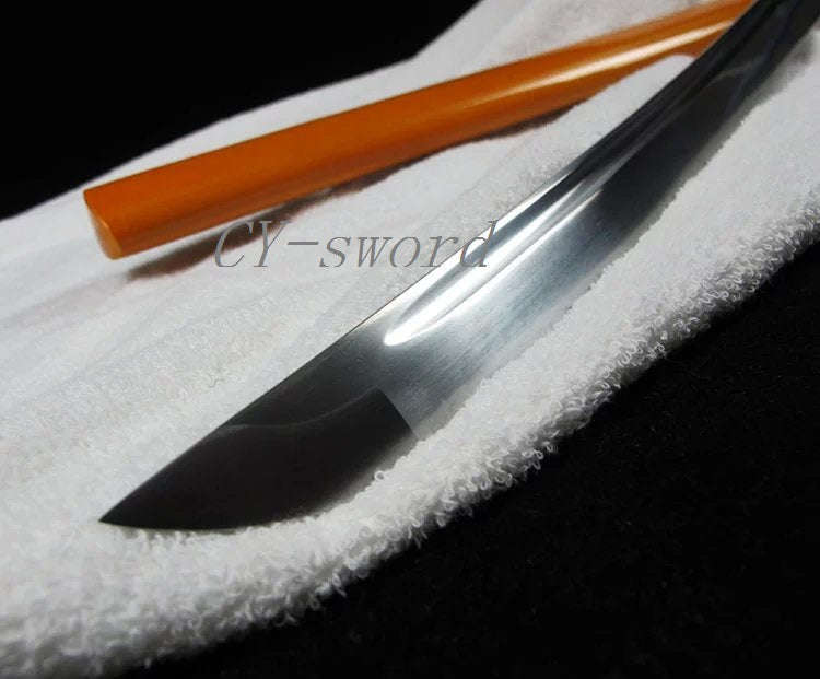 HANDFORGED JAPANESE KATANA CHRYSANTHEMUM TSUBA SWORD SHARPEND FULL TANG BLADE