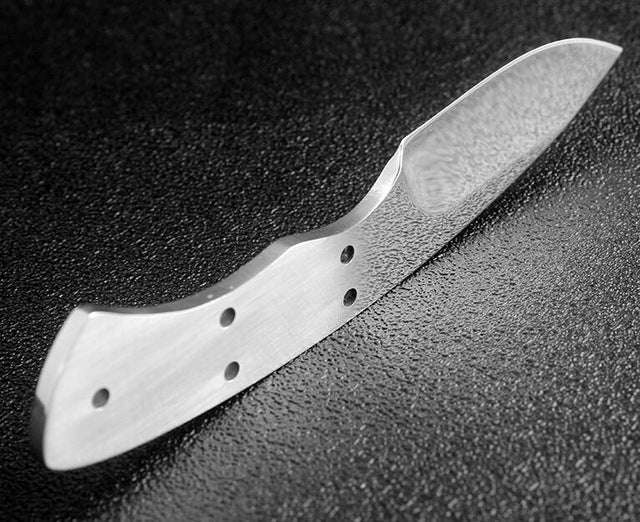 KKWOLF DIY pocket Knife Blanks 440c Sharp Fixed blade Hunting Knife camping knifeblade bi... - White