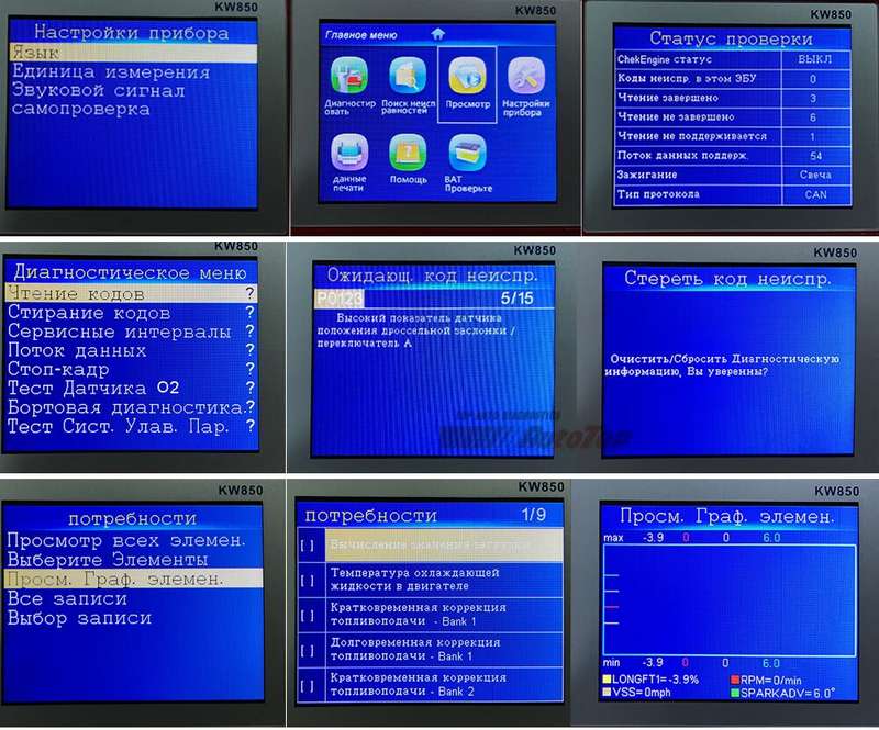 OBD2 Scanner KONNWEI KW850  Car Diagnostic Scanner Tool