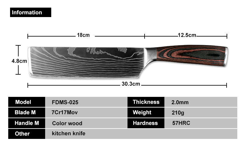 New Style 7''Japan Santoku Chef knife Stainless Steel Imitate Damascus Pattern Kitchen Knife Util...