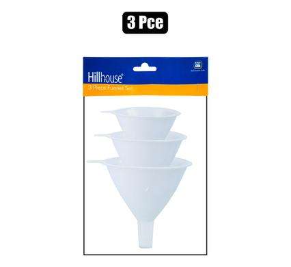 Kitchen-gadget funnels 3pc wht hillhouse