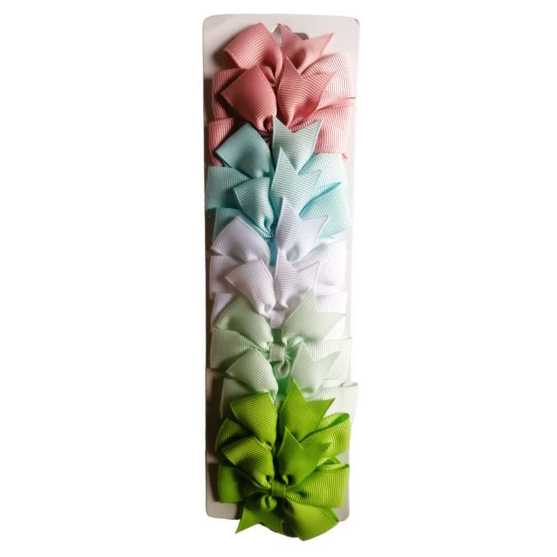 10 Piece Small Hair Bow Clips
