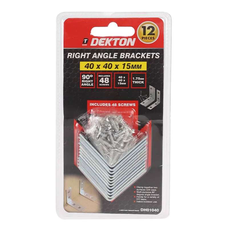 DEKTON 12PC Right Angle Bracket