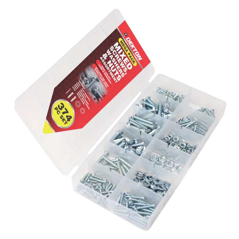 DEKTON 374PC Screws, Nuts & Washer Assortment