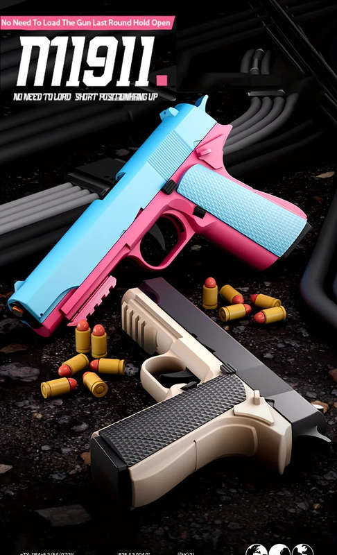 Realistic Toy Gun Blue & Pink
