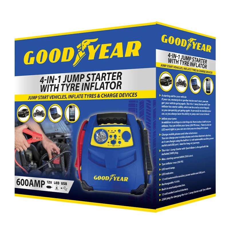 Goodyear 4-in-1 Jump Starter with Air Compressor