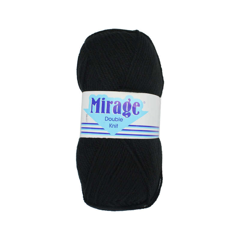 Mirage Dbl Knit Black 017 100g