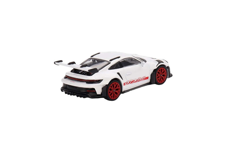 Mini GT Porsche 911 992 GT3 RS White with Pyro Red 1:64 Model