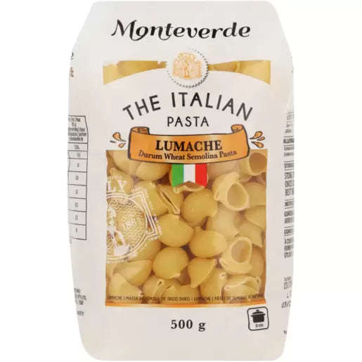 Monteverde Lumache Durum Wheat Semolina Pasta 500g
