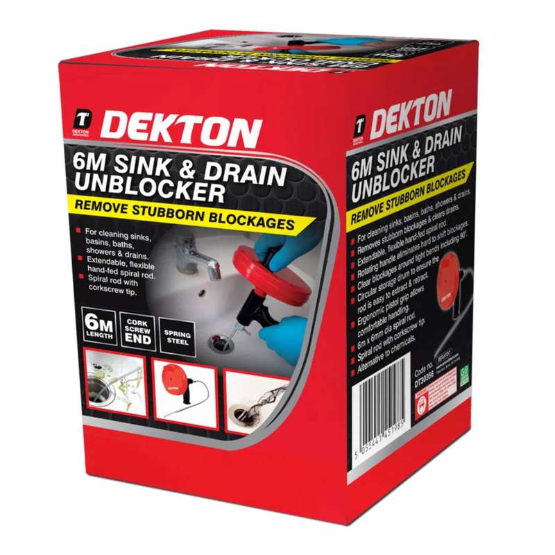 DEKTON Sink & Drain Unblocker 6m X 6mm