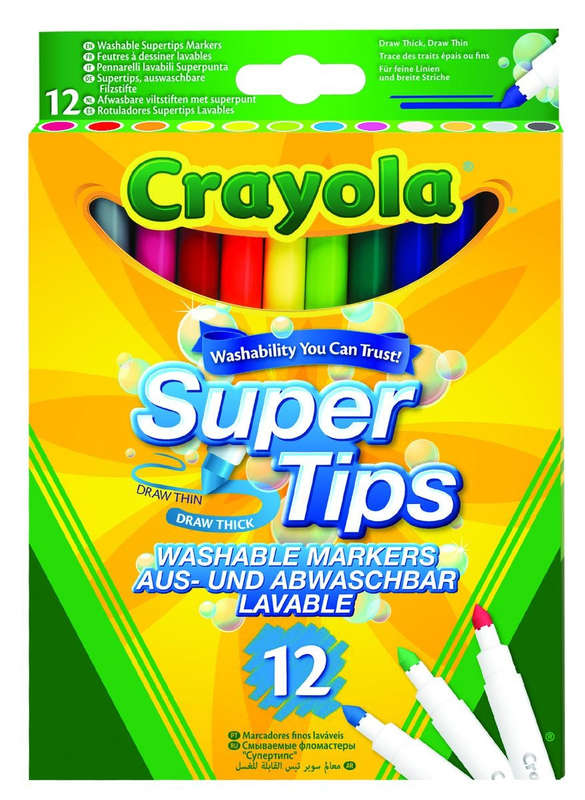 Crayola 12 Piece Supertip Washable Markers - 7509