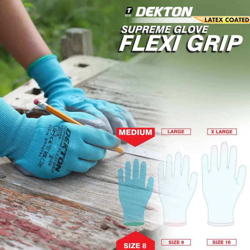 DEKTON Size 8/M Supreme Flexi Grip Working Glove