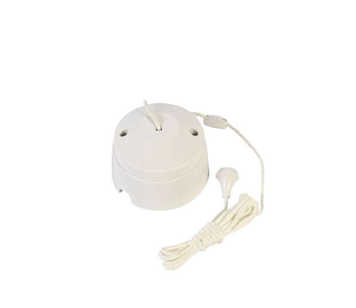 Ceiling Pull Switch White 1 Way (A020 A & T)