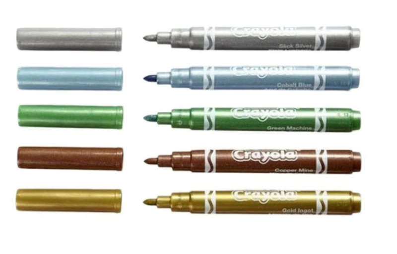 Crayola 5 Piece Multi-Color Metallic Markers