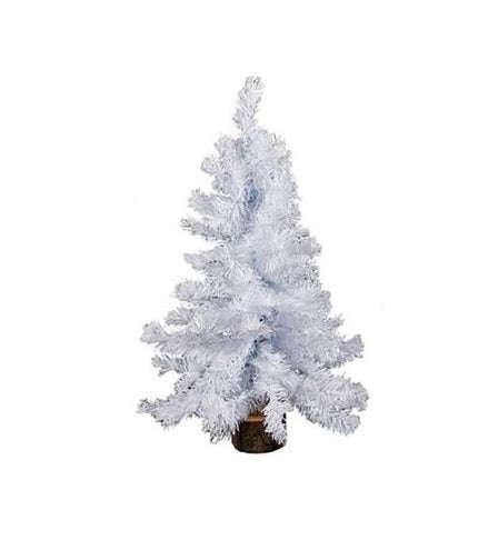Tabletop Christmas Tree with Wooden Base 45cm (White)