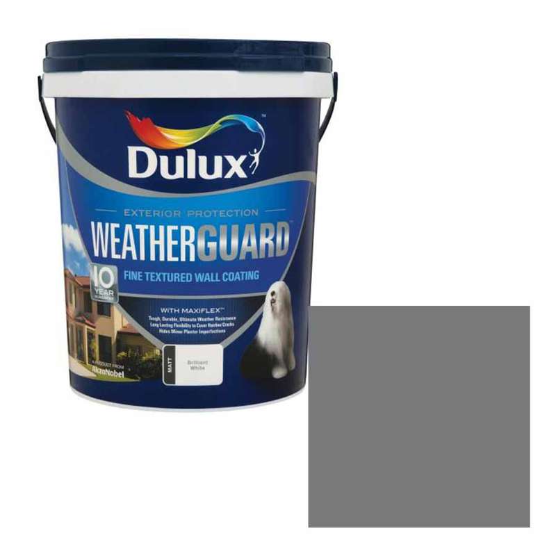 Dulux Weatherguard Fine Textured Paint Grey Wind 20 L
