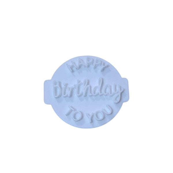 Hubbe Cookie Cutter - Happy Birthday To You Embosser
