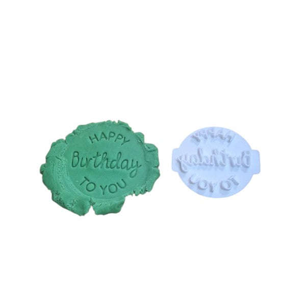Hubbe Cookie Cutter - Happy Birthday To You Embosser