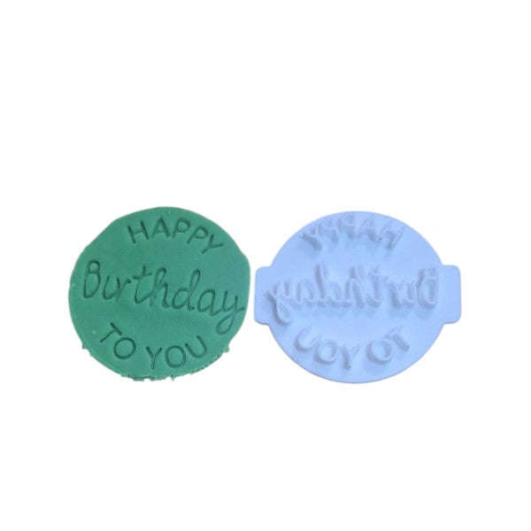 Hubbe Cookie Cutter - Happy Birthday To You Embosser