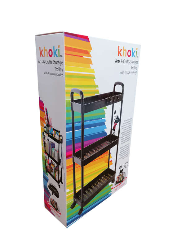 Art & craft trolley on wheels 68x35x22cm